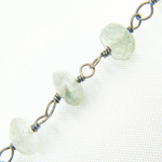 Load image into Gallery viewer, Green Rutile Oxidized Wire Chain. GRU16