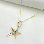 Load image into Gallery viewer, KG269. 14k Solid Gold Star Diamond Charm