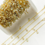 Load image into Gallery viewer, Created White Opal + CZ Pear Shape Dangle Chain. CWO14