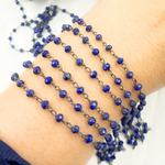 Load image into Gallery viewer,
Lapis Lazuli Oxidized Wire Chain