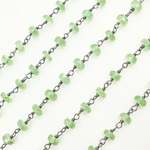 Load image into Gallery viewer, Green Kyanite Oxidized Wire Chain. KYA9
