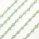 Load image into Gallery viewer, Green Kyanite Oxidized Wire Chain.