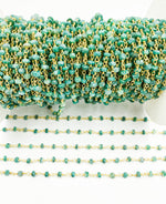 Load image into Gallery viewer, Dyed Emerald Wire Wrap Chain. EME4