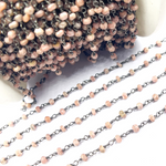 Load image into Gallery viewer, Rhodochrosite Wire Wrap Chain. RHD1