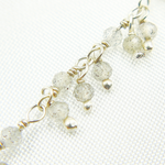 Load image into Gallery viewer, Labradorite Cluster Dangle 925 Sterling Silver Wire Chain. LAB106