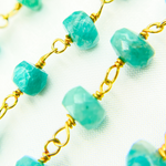 Load image into Gallery viewer, Amazonite Gold Plated Wire Chain. AMZ18