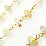 Load image into Gallery viewer, Golden Rutile Gold Plated 925 Sterling Silver Wire Chain. GRU1