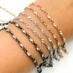 Load image into Gallery viewer, Cubic Zirconia Round Shape Connected Chain