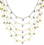 Load image into Gallery viewer, Multi Color Cubic Zirconia Square Shape Dangle Chain. CZ39