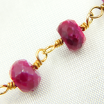 Load image into Gallery viewer, Dyed Ruby Gold Plated Wire Chain. RUB13
