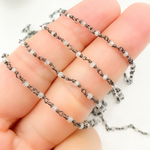 Load image into Gallery viewer, White Zircon Oxidized Wire Chain. NZ2