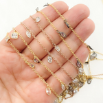 Load image into Gallery viewer, Mix Shape Cubic Zirconia Dangle Chain. CZ10