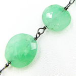 Load image into Gallery viewer, Chrysoprase Coin Shape Oxidized Wire Chain. CHR21