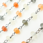 Load image into Gallery viewer, Multi Moonstone Oxidized Chain. MMS9
