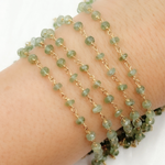 Load image into Gallery viewer, Kyanite Gold Plated Wire Chain.