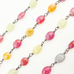 Load image into Gallery viewer, Multi Sapphire Oval Shape Oxidized Wire Chain. MSA21