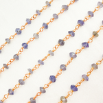 Load image into Gallery viewer, Iolite Rose Gold Plated Wire Chain. IOL4
