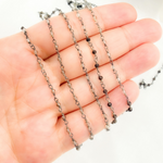 Load image into Gallery viewer, Shaded Smoky Quartz Oxidized Wire Chain. SMQ10