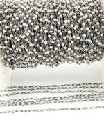 Load image into Gallery viewer, Pink Opal faceted Roundel Wire Wrapped Chain. POP2