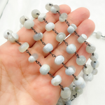 Load image into Gallery viewer, Bolder Opal Rondel Oxidized Wire Chain. BLO7