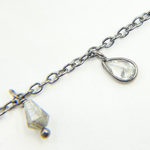 Load image into Gallery viewer, Coated Labradorite &amp; CZ Dangle Chain. CLB59
