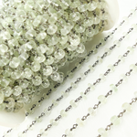 Load image into Gallery viewer, Green Amethyst Oxidized Wire Chain. AME20