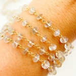 Load image into Gallery viewer, Imperial Topaz Gold Plated Wire Chain. TOP6