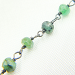 Load image into Gallery viewer, Emerald Oxidized Wire Chain. EME8

