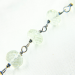 Load image into Gallery viewer, Green Amethyst Oxidized Wire Chain. AME21
