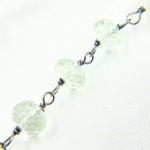 Load image into Gallery viewer, Green Amethyst Oxidized Wire Chain. AME21