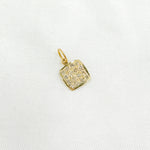 Load image into Gallery viewer, GDP368. 14K Solid Gold with Diamond Square Charm
