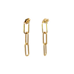 Load image into Gallery viewer, EFZ52394. 14k Solid Gold Paperclip Dangle Earrings