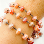 Load image into Gallery viewer, Coated Carnelian Oxidized Chain. CAR5