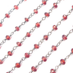 Load image into Gallery viewer, Garnet Gemstone Wire Wrap Chain. GAR10