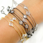 Load image into Gallery viewer, Cubic Zirconia Round 7mm Shape Connected Chain. CZ21