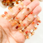 Load image into Gallery viewer, Fire Opal Gold Plated Wire Chain. FOP1