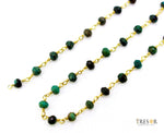 Load image into Gallery viewer, Chrysocolla Gemstone Wire Wrap Chain. CSO3
