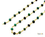Load image into Gallery viewer, Chrysocolla Gemstone Wire Wrap Chain. CSO3