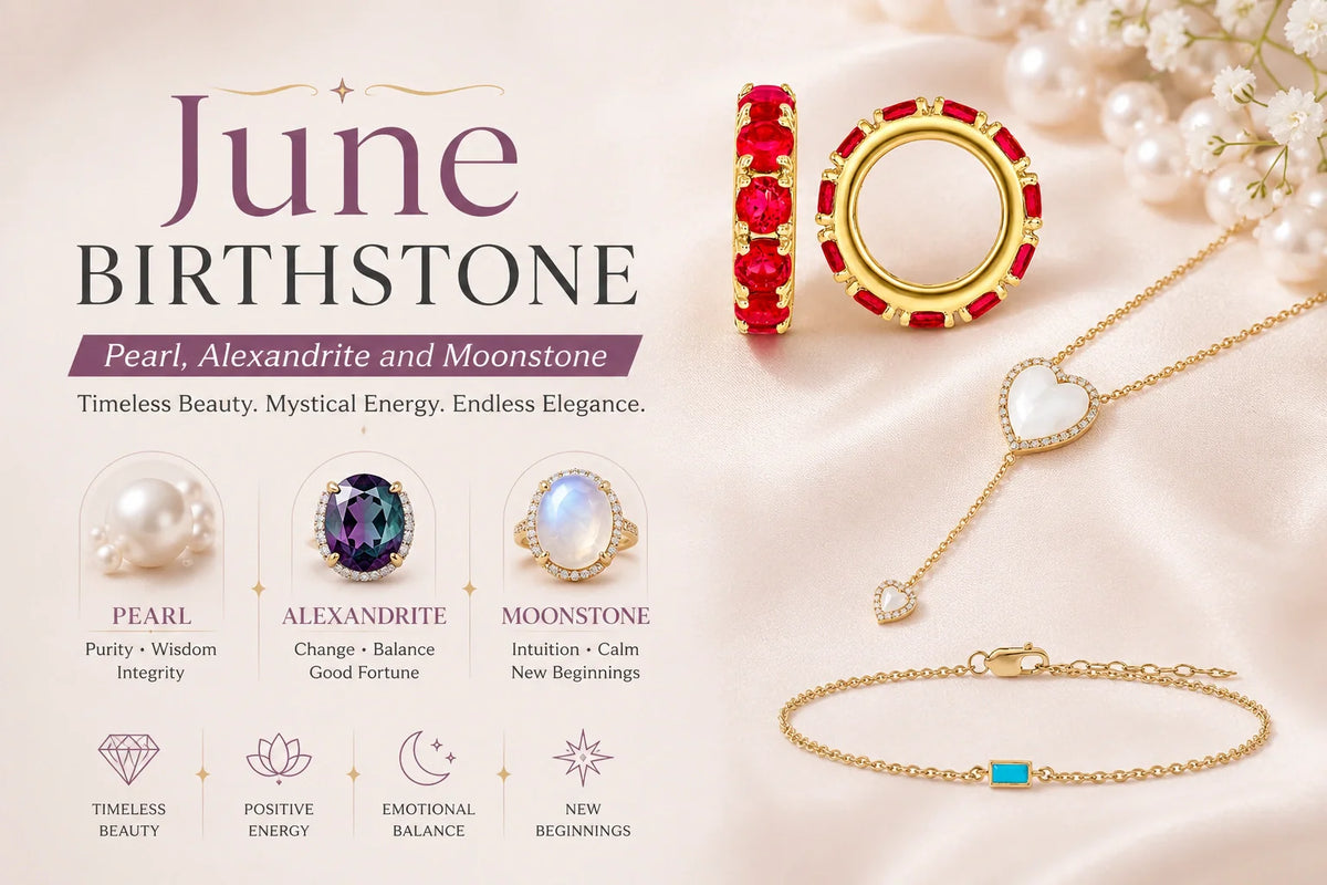 June Birthstone: Pearl, Alexandrite and Moonstone