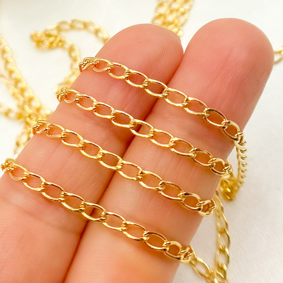 2508CHR. 14K Gold Filled Flat Curb Chain