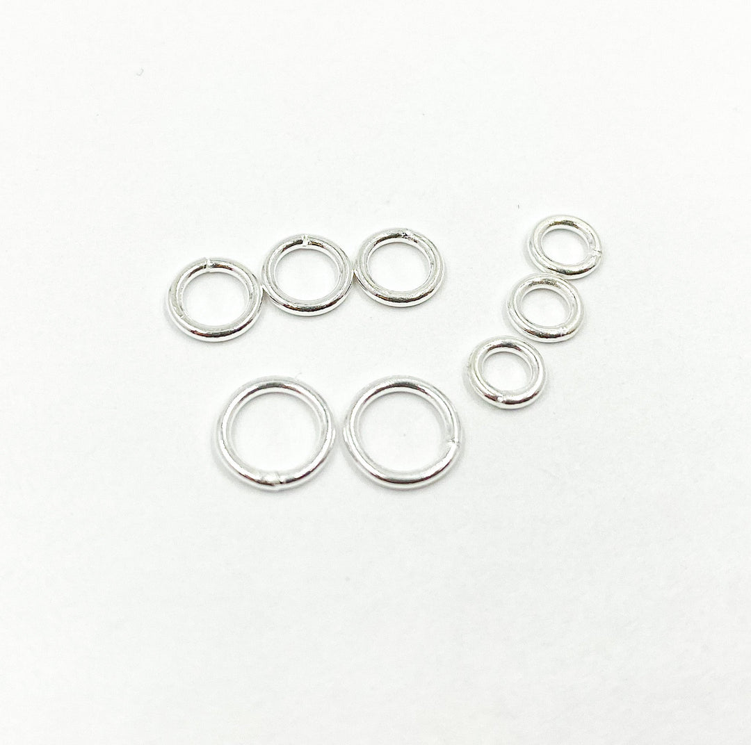 925 Sterling Silver Close Jump Rings 20 Gauge 6mm. 5004481C