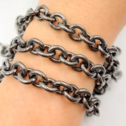 Shop Now Black Rhodium Sterling Silver Cable Chain