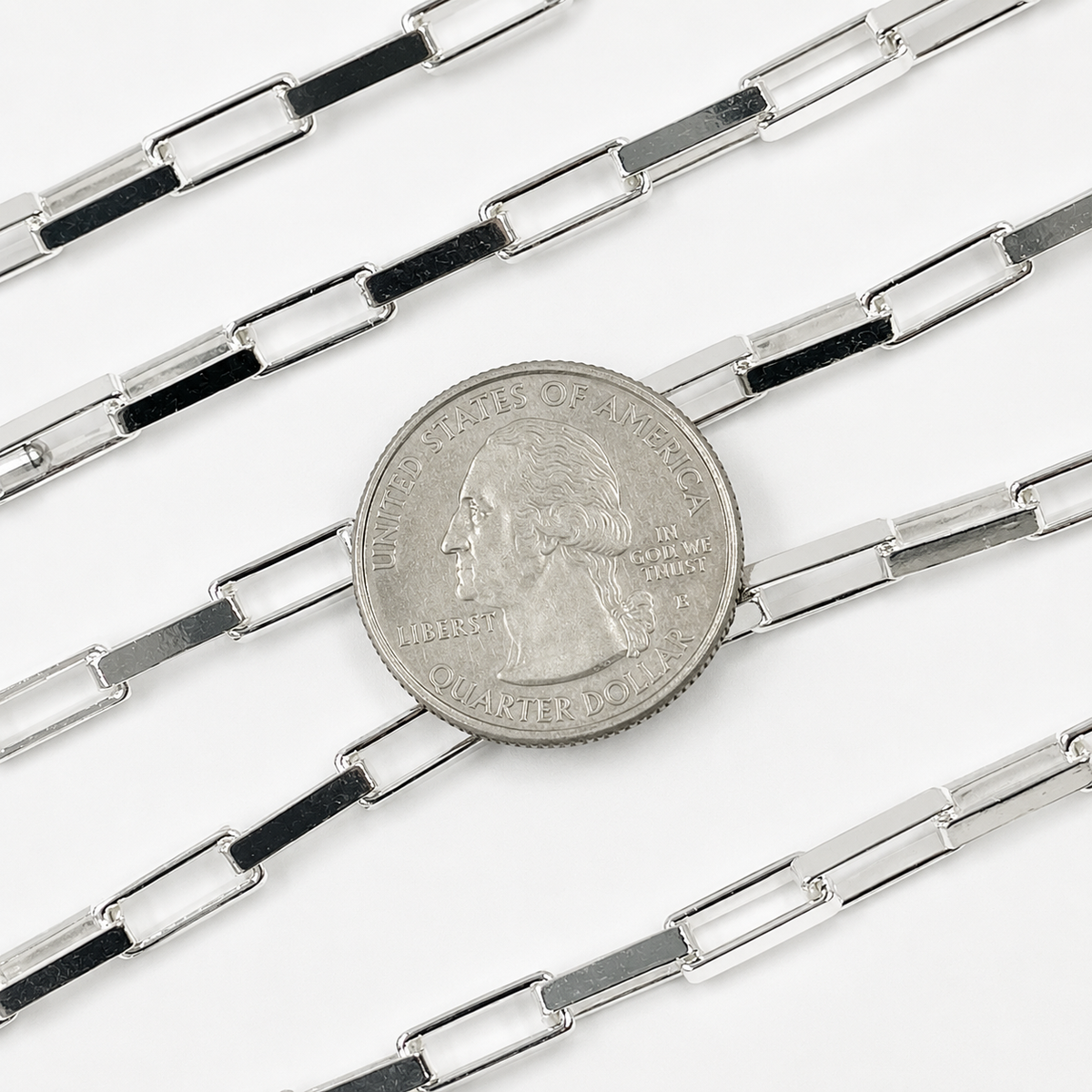 X31SS. Sterling Silver Flat Box Link Chain