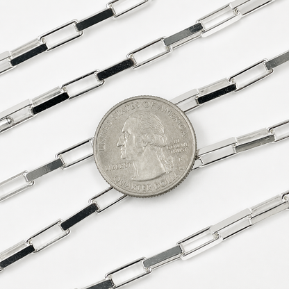 X31SS. Sterling Silver Flat Box Link Chain