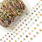 Load image into Gallery viewer, MTO20. Multi Tourmaline Sterling Silver Wire Chain
