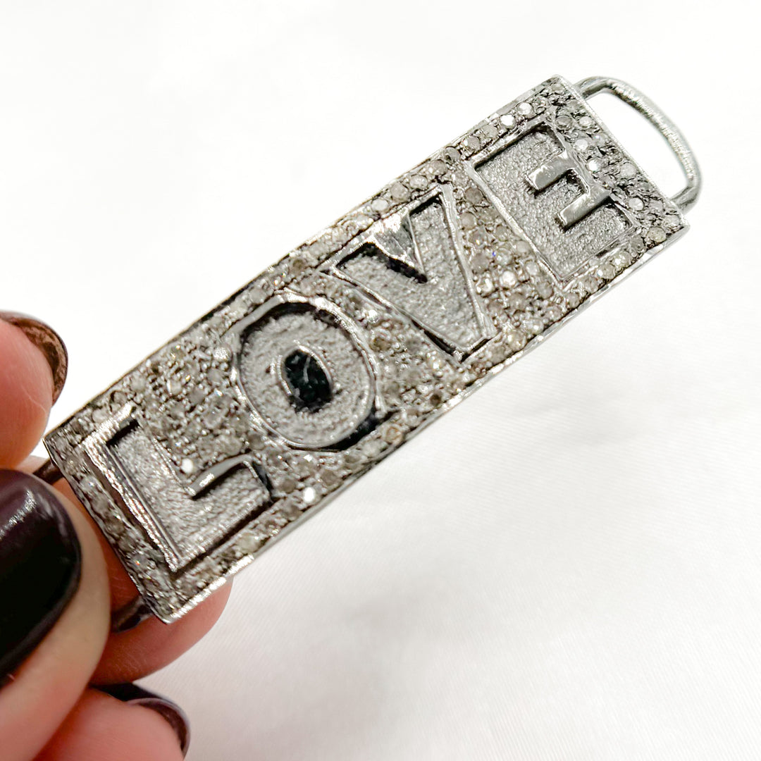 DC149. Diamond & Sterling Silver Love Connector