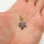 Load image into Gallery viewer, DC457. Diamond Sterling Silver Leaf Charm
