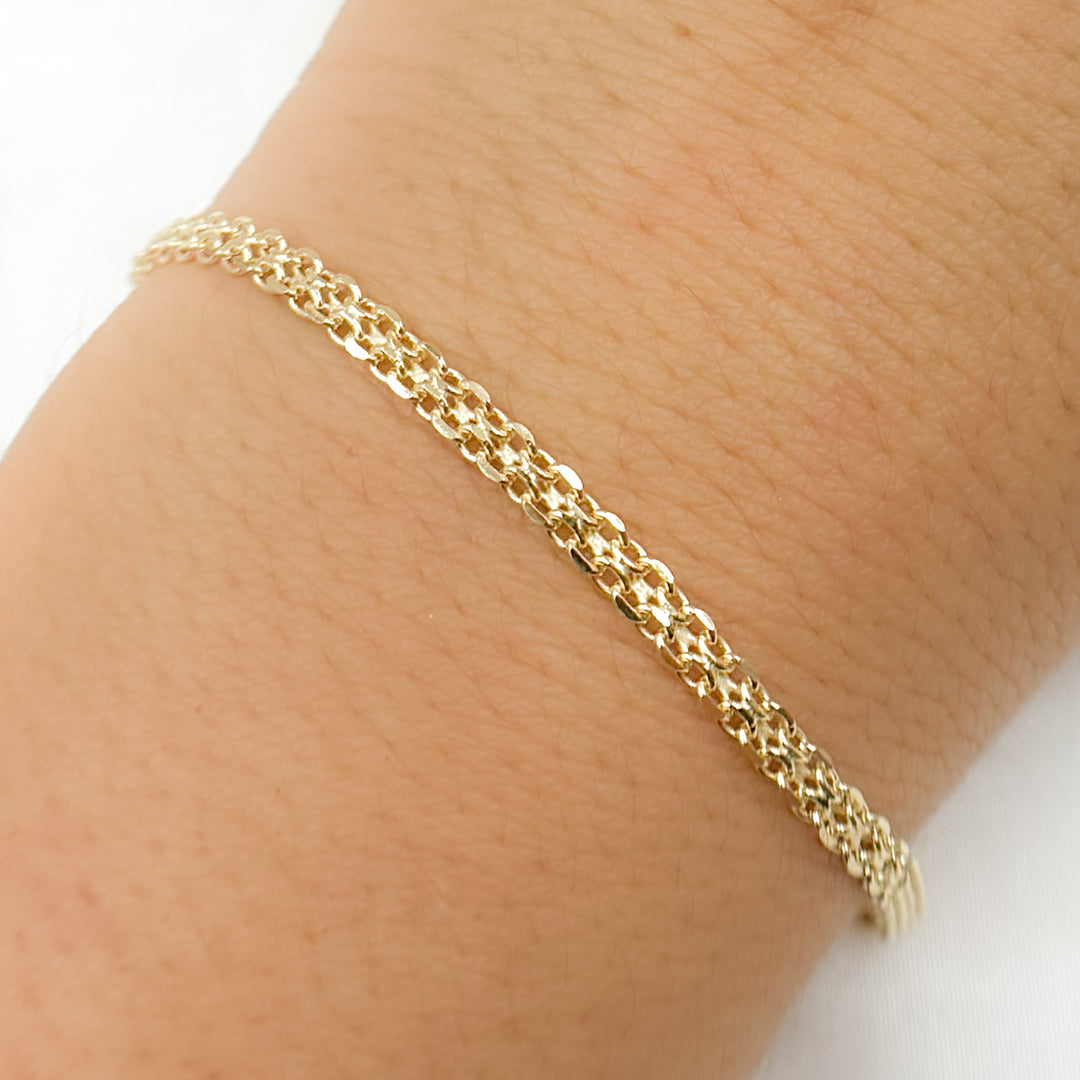 050R13AC2A3L137 Bracelet. 14K Solid Gold Bismark Bracelet