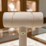 Load image into Gallery viewer, BR401077. 14k Solid Gold Diamond and Gemstone Eye Bracelet