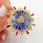 Load image into Gallery viewer, Gold Round Heart Pendants